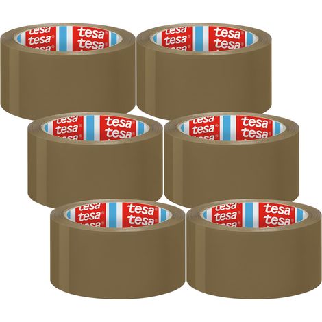 Ruban d'emballage - 66 m x 50 mm - marron - 6 rouleaux (1/5)