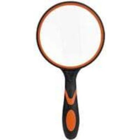 Grande loupe de lecture en verre pour livres scientifiques, journaux, lecture, insectes, passe-temps, observation de qualité supérieure,Noir et orange