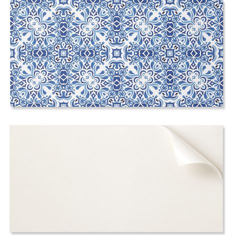 Decoraci贸n autoadhesiva con gr谩ficos para oficina o estudio, 100 x 50 cm, estampado floral cl谩sico.