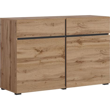 Buffet 2 ante 2 cassetti Lilia marrone 78cm (1/5)