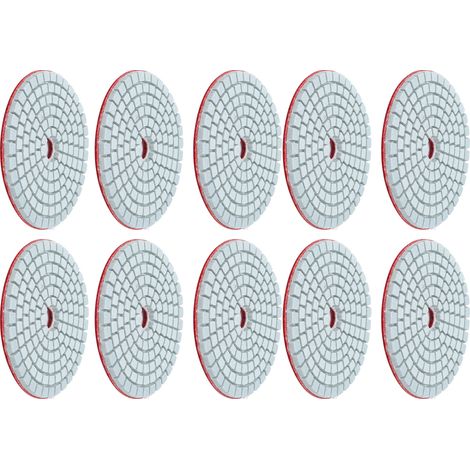 Lot de 10 Disques de Polissage Diamant 3in à Eau, Meules Souples pour Granit et Marbre, Grain 500 (1/5)