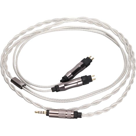 Câble de remplacement plaqué argent à 36 conducteurs pour écouteurs Sennheiser HD414, HD650, HD600, HD580, HD25 et HD535 (1/5)