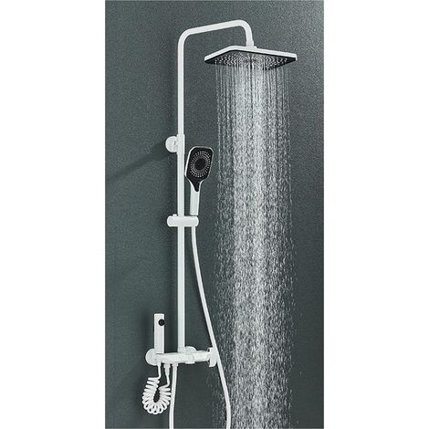 Ensemble de douche mitigeur thermostatique intelli Ensemble de douche numérique Piano gris robinets de douche de salle de bain en laiton Intelligent robinet cascade chaude et froide système de douche (1/5)