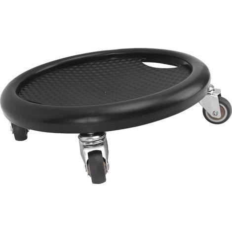 Roues de skateboard pour l'entraînement abdominal, 4 rouleaux, pivotant à 360°, silencieuses, plateau de glissement haute résistance, noires (1/5)