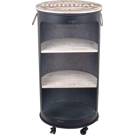 Signes Grimalt Estantería Muebles Estantería Mueble Auxiliar Negro 50x50x100cm 24404 (1/5)
