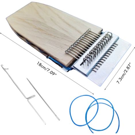 Miniatur-Webrahmen aus Holz zum Flicken – Kreatives DIY-Set zum Verzieren von Kleidung und Socken (1/5)