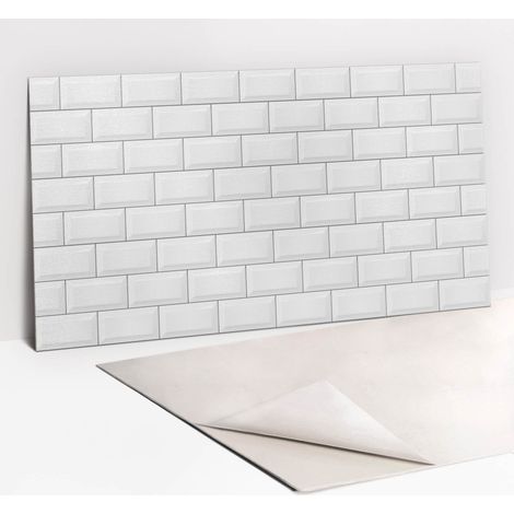 Panneaux muraux autocollants en vinyle imperméable - Briques modernes 100 x 50 cm