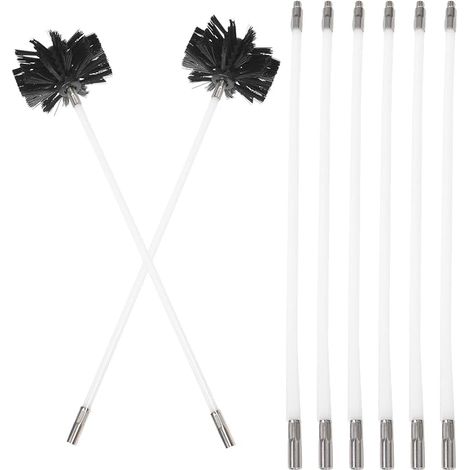 Kit de Nettoyage de Cheminée Professionnelle et Tiges Flexibles Ramonage et Lavage de Conduit Brosse Nylon Facile à Démonter (1/5)
