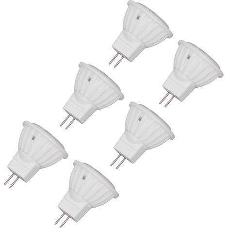 Lampe MR11 GU4 luminosité dimmable 360lm Lampe MR11 6pcs 220V pour les zones paysagères (Lumière blanche 6000K) (1/5)