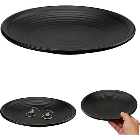 Plateau à Clés Carré en Résine de Mélamine, Vide-Poche Décoratif pour Entrée, Plateau Bijoux et Pièces, Plateau Multifonction pour Table, Commode ou Salle de Bain, Surface Mate Élégante 20 × 20 c (1/5)