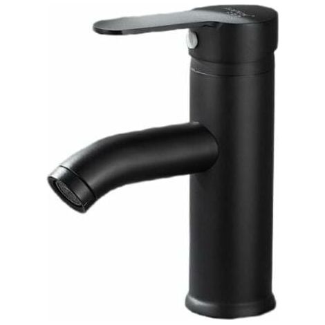 Robinet lave-mains noir mat - Mitigeur eau chaude / eau froide - Noir (1/4)