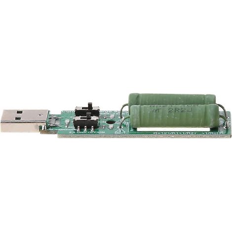 Résistance de charge électronique USB avec interrupteur réglable, 3 courants, 5 V, test de résistance (1/5)