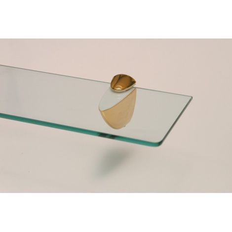 Reggimensola Supporti Per Mensole Vetro 9101 15 Mm Cromo Satinato Cm 5,5 Coppia