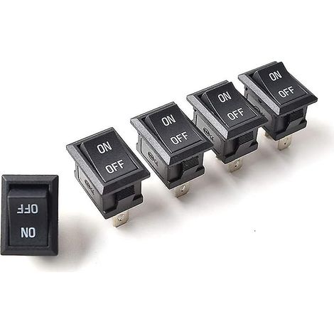 5 Pices-bascule Interrupteur 2 Broches, Mini On/off Commutateur Bouton Pour Ac 125v-250v Dc 12v 24v 36v 48v 60v Moto Bateaux Interrupteur Cafetire (1/4)