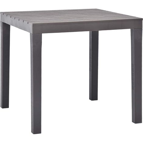 Gartentisch Moccafarben 78 x 78 x 72 cm Kunststoff
