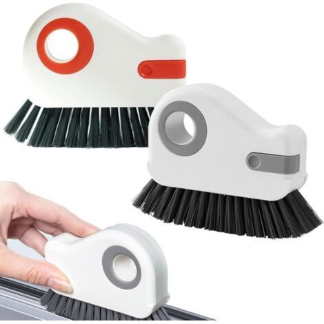 2 PCS Groove Cleaning Brush Window Brushes, Window Groove Cleaning Brush, 2 in 1 Multifunction Groove Rail Quick Cleaning Tool, for Cleaning Kitchen, Floor (1/5)