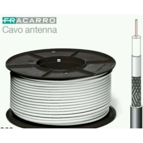 Fracarro Cavo Coassiale TV da 6,7 mm in bobina, guaina in PVC, Classe A
