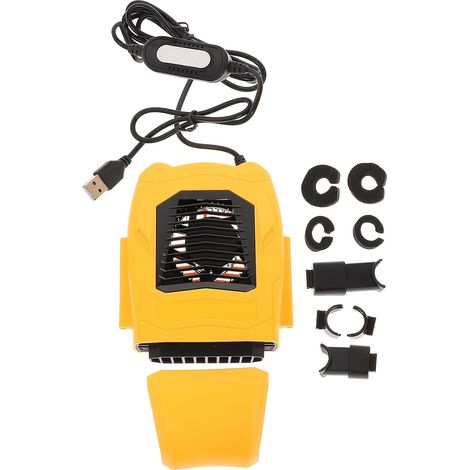Ventilateur de Siège Auto Jaune Abs 3 Vitesses, Refroidissement Rapide  USB pour Voiture, Câble Micro USB 1, 4m, eur Incliné 90°, Ambiance Estivale (1/5)