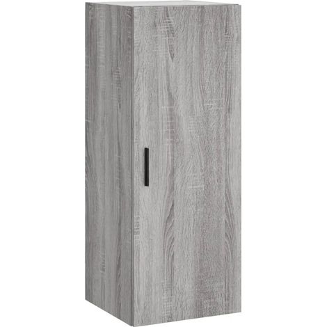 Armadio pensile design pratico mobile sospeso 34,5 x 34 x 90 cm in legno multistrato grigio 020048673