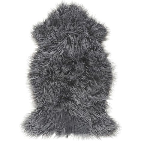 Faux Fur Rug MUNGO Grey 63 x 95 cm (1/4)