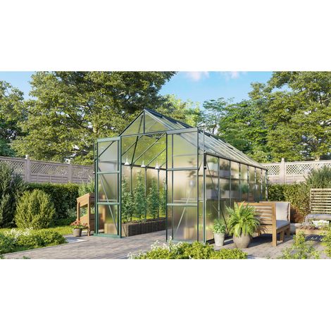 Vitavia Gewächshaus "Jamaika" inkl. Ready2Grow Zubehör-Set, smaragd grün, 11,5 m², 6 mm HKP (1/3)