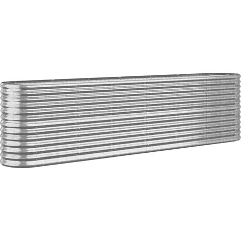 Maison Exclusive - Jardinera arriate acero galvanizado plata 260x (1/5)