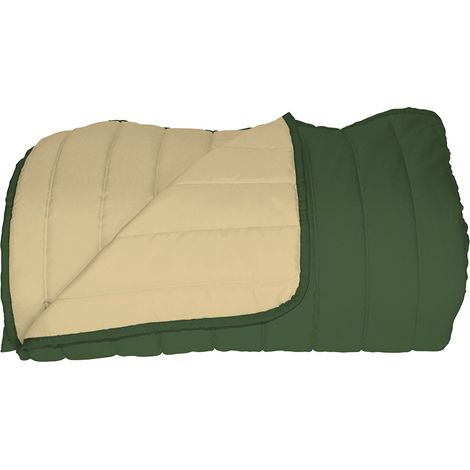 Trapuntino estivo bicolore made in Italy 3 misure 25 colori trapunta leggera Panna/Verde scuro - 1 Piazza (1/2)