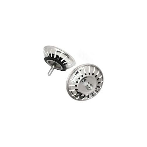- Juego de 2 tapones para fregadero de cocina de 80 mm – Acero inoxidable 304 anticorrosión para desagüe de fregadero de 80 mm - Filtro, colador de cocina, mejor para el drenaje y antiobstrucción - Cr (1/4)