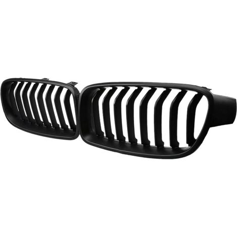Adatta per la griglia anteriore del cofano di BMW Serie 3 F30 F31 F35 (modelli 2012-2018) (griglia semplice nera opaca).