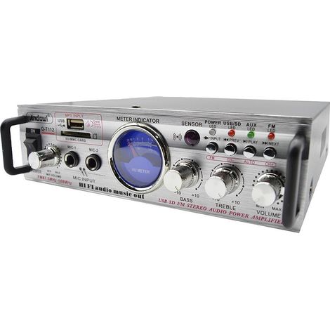 Amplificateur Stéréo Bluetooth Usb Mini Fonction Super Bass Télécommande Q-t112 (1/5)