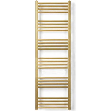 Scaldasalviette ad acqua calda d'oro di 1380mm di altezza e 480mm di larghezza - 568 Watt - FIO1380/480SXBRA