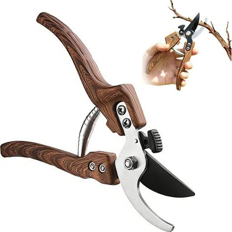 Cisaille de Jardin, avec Lame en Acier SK5 Tranchante  Poignées Ergonomiques et Ressort Intégré dans la Poignée, pour Branche, Fleur et Fruits, Broussailles (1/5)