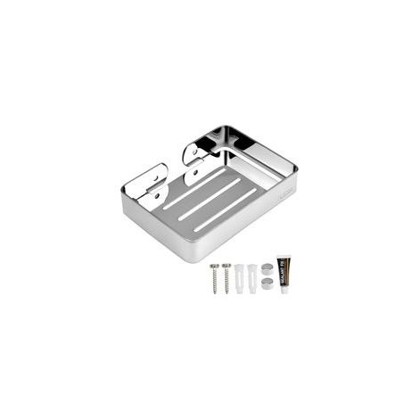 (Argent) Porte-savon en acier inoxydable sans perçage, porte-éponge de cuisine autocollant, adapté à la salle de bain et à la cuisine (1/5)