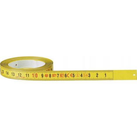 Maßband luna 5m l-r Stahl selbstklebend Löcher