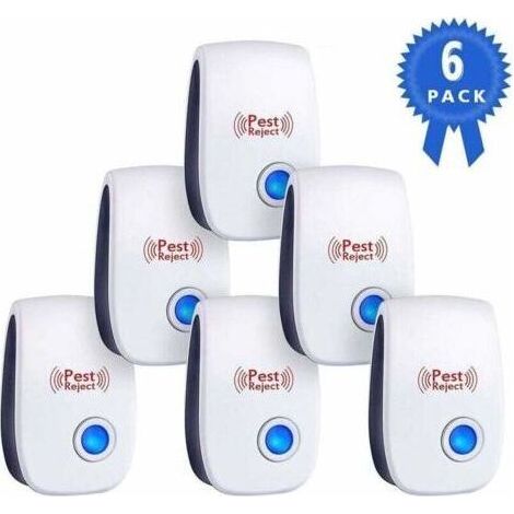 Répulsif Ultrason Souris et Rat - Prise à Double Fréquences Ultrasonique Puissantes - 6 Appareils Repulsif Ultrasons Anti Rongeur,Fouine et Loir - Protection Efficace en (1/5)