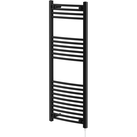 Colore Marco Matt Black 1200mm x 500mm Electric Heated Towel Rail (1/5)