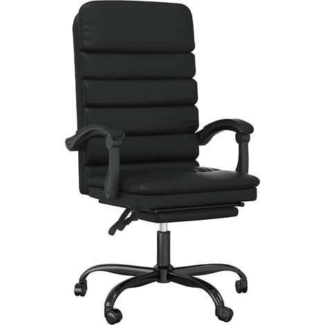 Maison Exclusive - Bürostuhl mit Massagefunktion Schwarz Kunstled (1/5)
