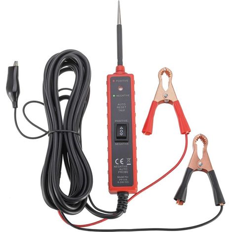 Kit de sonda de circuito de alimentación, probador de funcionamiento para coche 6-24V, con luz LED, detector de circuitos, probador de voltaje, probador eléctrico de luz para prueba del sistema (1/5)