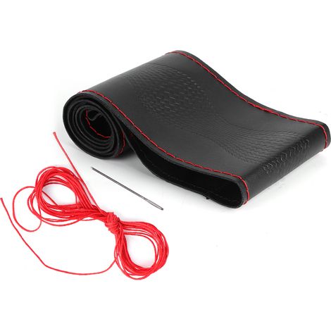 38 cm / 15 Zoll Abdeckung, 15 Zoll Universal-Lederlenkradbezug DIY Prägenadeln Fadenset Auto-Innenausstattung zum Umwickeln.