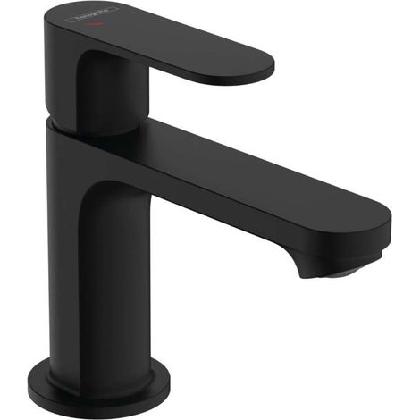 Hansgrohe Rebris S - Miscelatore da lavabo, con sistema di scarico, CoolStart, nero opaco 72584670 (1/2)