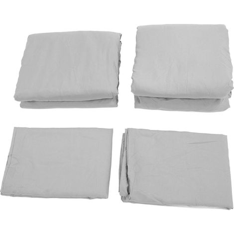 Ensemble de literie simple, doux et confortable, en fibres synthétiques de haute qualité, fait main, idéal pour les hôtels et les maisons, gris, taille américaine KING. (1/5)