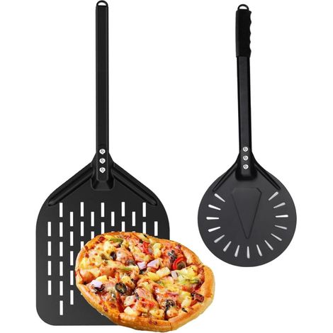 pelle à pizza en aluminium anodisé avec poignées confortables et amovibles (1/5)