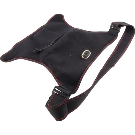 Housse de hanche chauffante avec 3 modes de vibration - Bande de cuisse ajustable pour soulager la douleur - Compresse chaude 5V (1/5)
