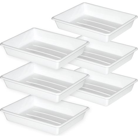 BRB 6x Kunststoffschale, PP, LxBxH 225x175x42 mm, 0,4 Liter, weiß