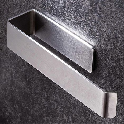 Porte-serviettes auto-adhésif - Anneau porte-serviettes de bain en acier inoxydable pour salle de bain (1/5)