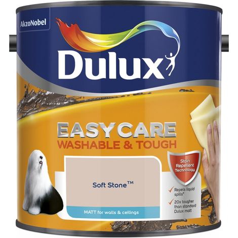 Dulux Easycare Washable & Tough Matt Emulsion Paint - 2.5L - Soft Stone