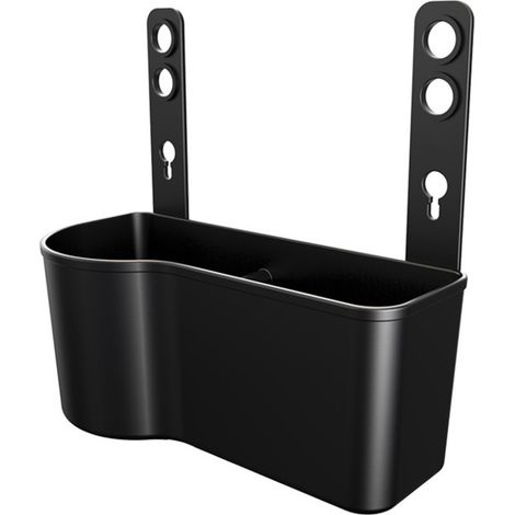 Boîte de rangement pour dossier de siège auto, grande capacité, avec pochette pour petits objets, noire (1/5)