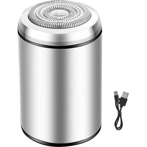Elektrorasierer – Reiserasierer – Komfortable Rasur – Wasserdicht und abwaschbar – 5,8 x 3,8 cm – Silber (1/5)
