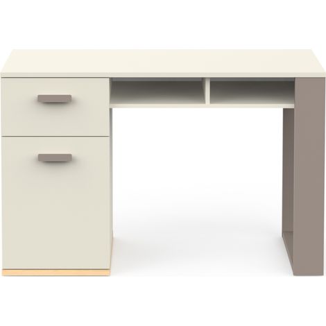 CALICOSY - Bureau 1 Porte 1 Tiroir et 2 Niches L120 cm - CAMILLIA (1/5)
