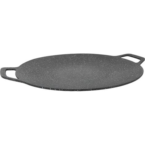 Poêle à griller coréenne ronde à haute conductivité thermique, facile à nettoyer, pour la cuisson des steaks en intérieur et en extérieur, 30 cm / 11,8 pouces (1/5)